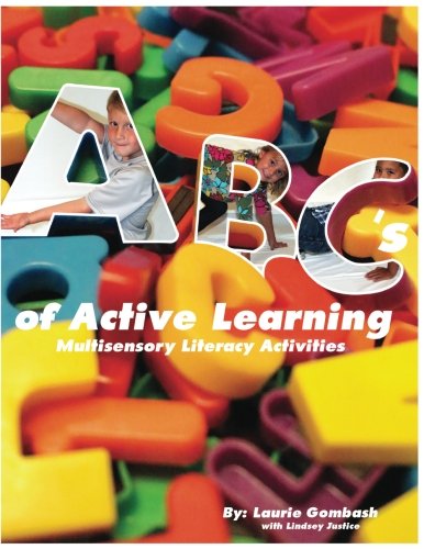 Lighter colored "ABC" letters rest in a pile of colorful letters on a book cover