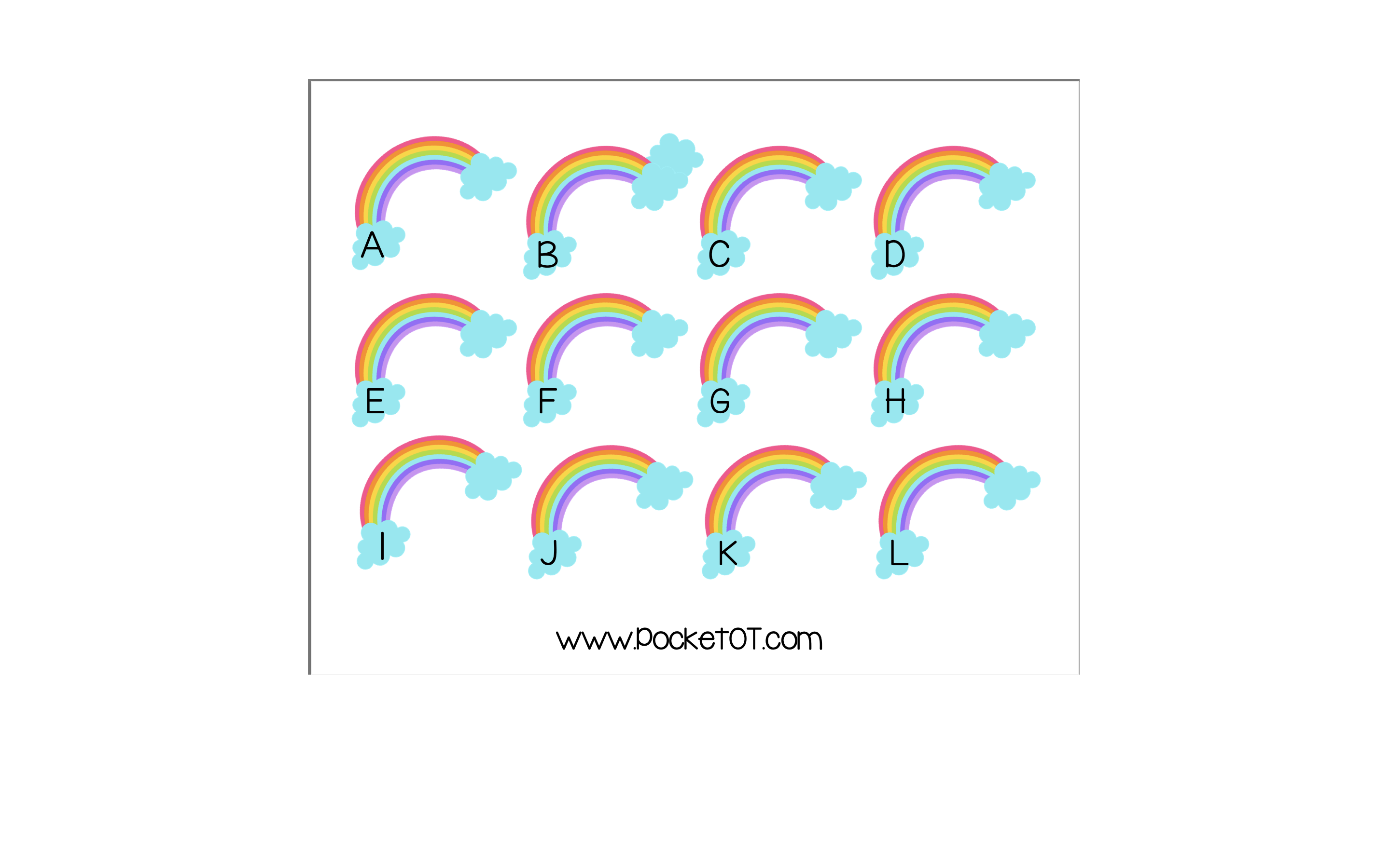 Rainbow Alpha-Match Game - The Therapeutic Edge Collective