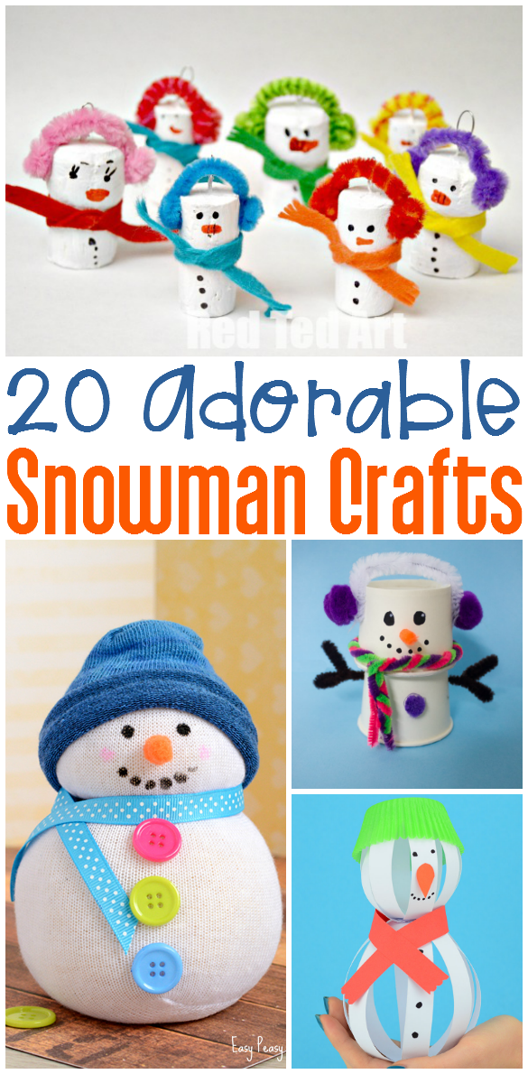 20 Adorable Snowman Crafts for Kids